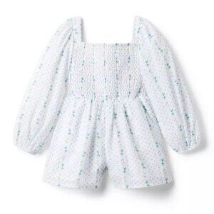 NWOT Janie and Jack Floral Smocked Chiffon Romper
